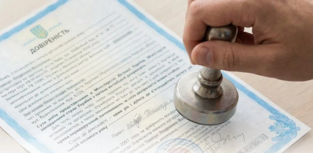 Печатка нотаріуса на документі